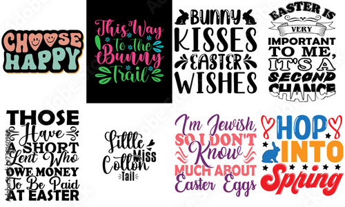 Classic Easter Sunday Quotes Bundle Vector Illustration for Bookmark  Gift Card  Sticker