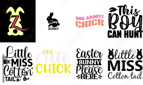 Cute Easter and Holiday Labels And Badges Set Vector Illustration for Brochure, Mug Design, Vouchers