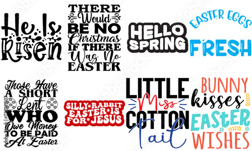 Cute Easter and Holiday Hand Lettering Set Vector Illustration for Infographic, Brochure, Printing Press