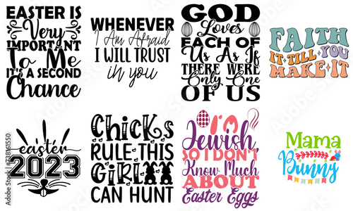 Simple Easter Quotes Collection Vector Illustration for Packaging, Banner, Wrapping Paper