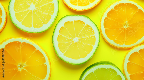 Lemon 3d rendering modern pattern background