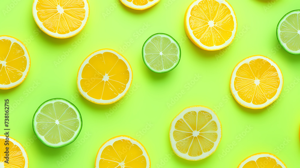 Lemon 3d rendering modern pattern background Lemon 3d rendering modern pattern background
