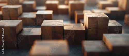 The transformation of wooden cubes symbolizes the shift from wealth to health, encompassing human rights, social issues, mental health, education, and personal growth, captured in a illustration. photo