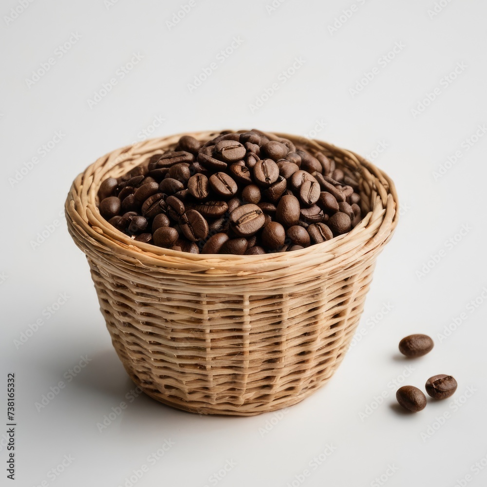 coffee beans in a basket
