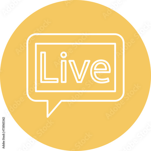 Live Chat Line Filled Icon