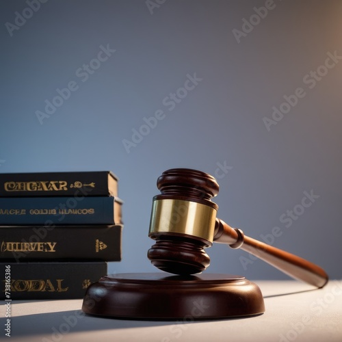 wooden law gavel on a simple background