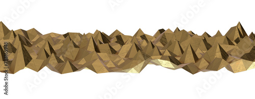 Obraz na plátně gold polygon geometric abstract background