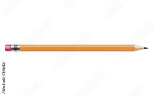 Pencil mockup realistic. Colored wooden graphite pencil. School office stationery, creative design vector bright item