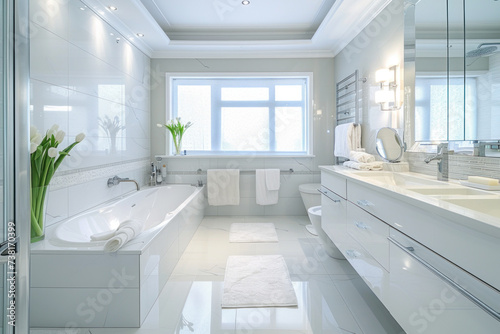  Bright and Airy Modern Bathroom with Clean White Design and Natural Light