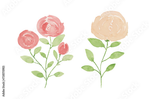 abstract watercolor flowers, leaves illustration set - green leaf branches collection for wedding, greetings, stationary, wallpapers, fashion, background. olive, green leaves, Eucalyptus etc.