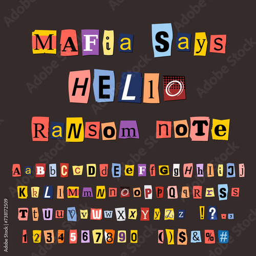 Ransom and blackmail paper letters