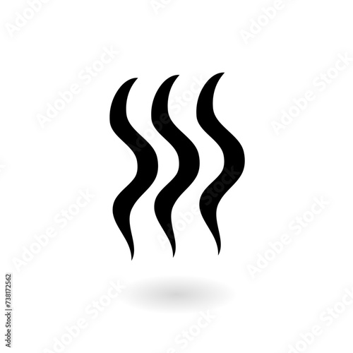 Scent or smell puff vector icon
