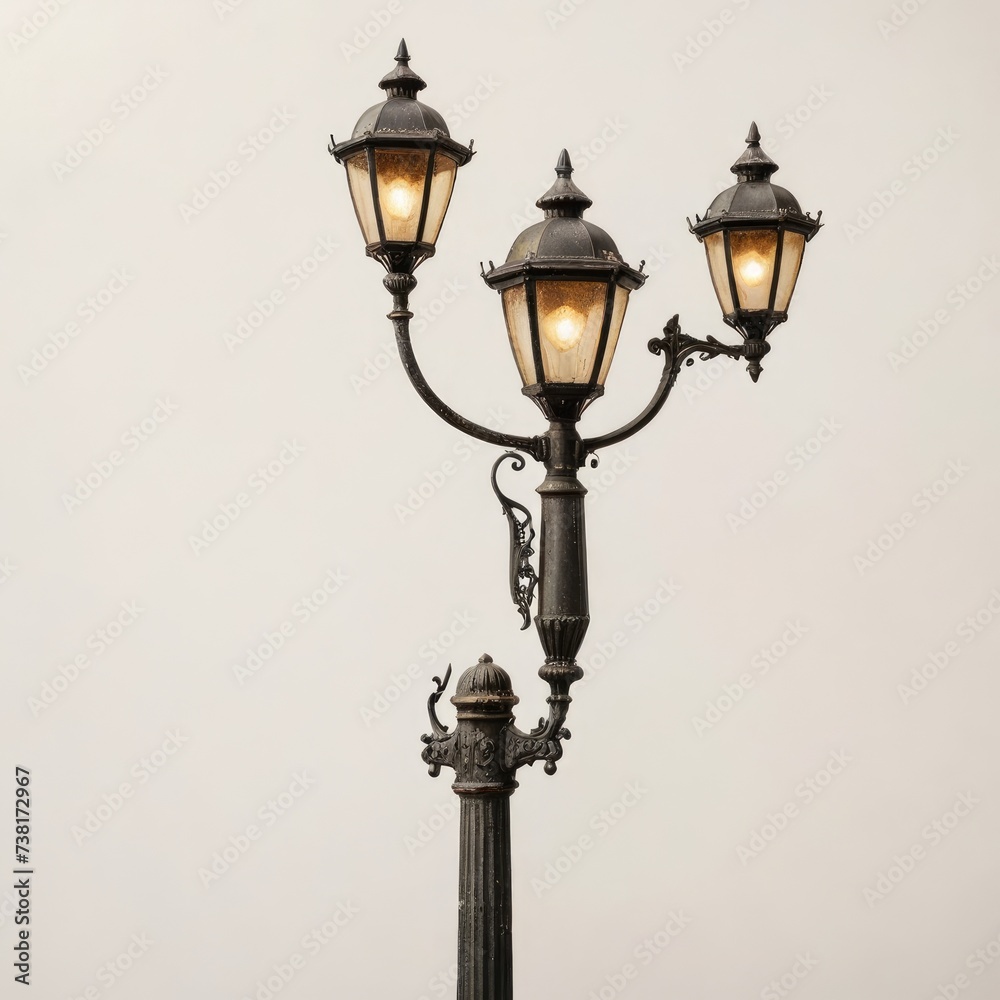  old street lamp in the city
