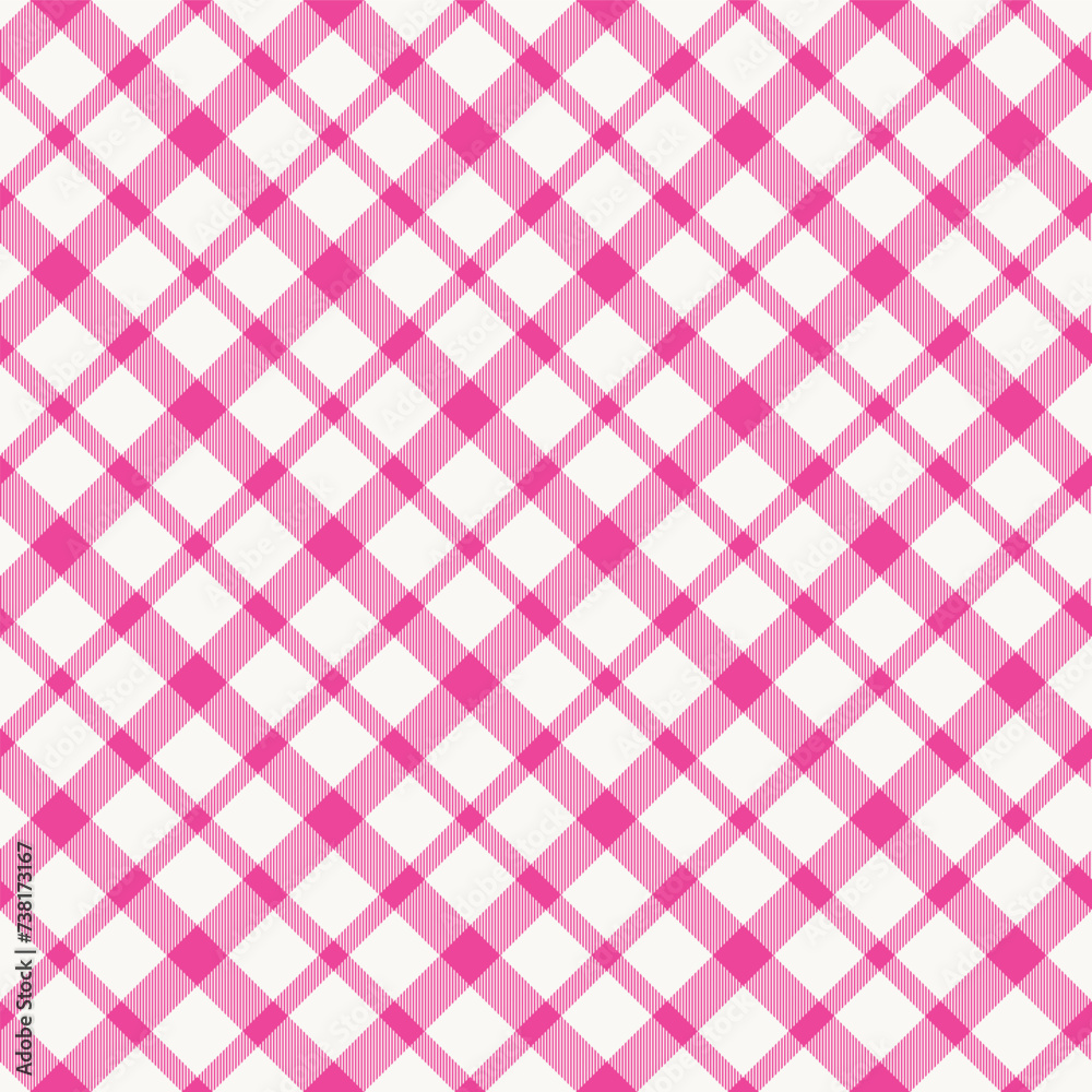 Pink white plaid traditional seamless texture