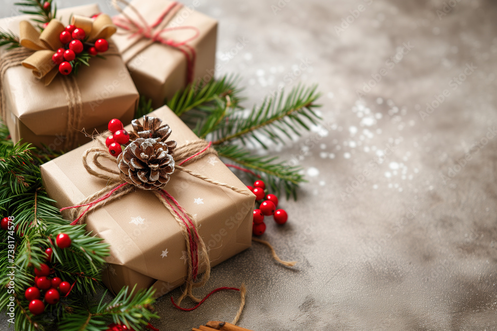 Colorful festive gifts slide background. Created with Generative AI technology Colorful festive gifts slide background. Created with Generative AI technology
