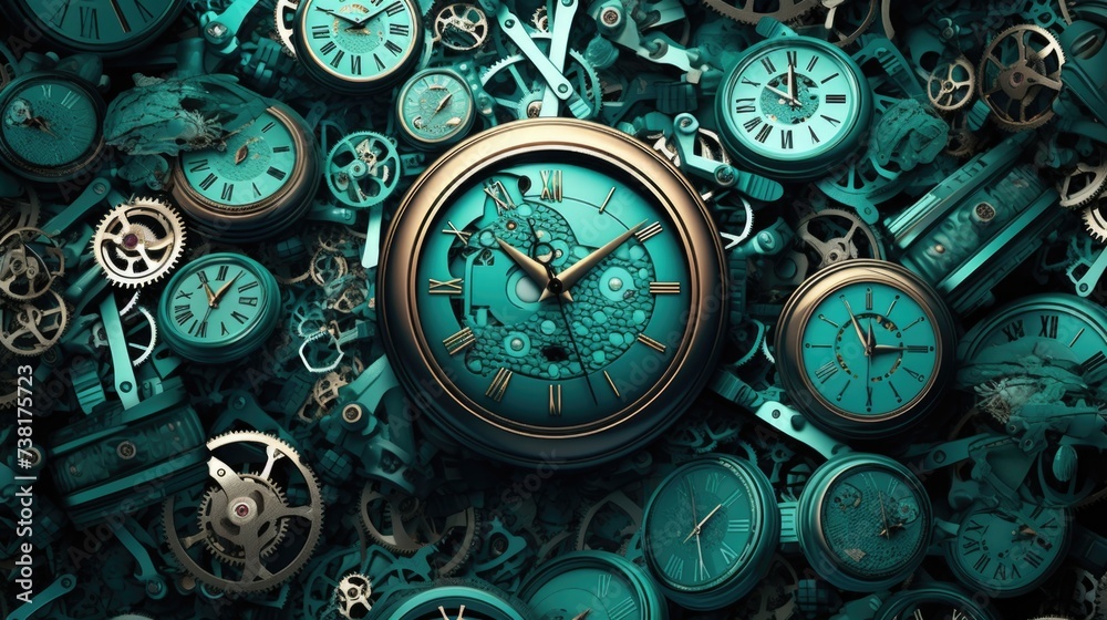 The background of many watches is in Teal color.