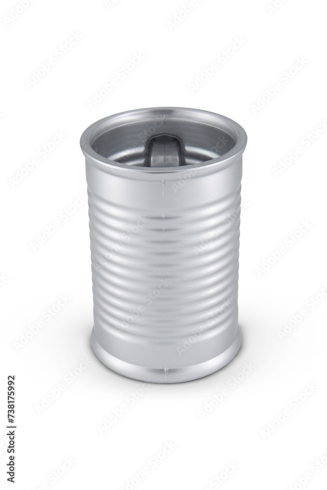 Tin can Mug isolated on white background Tin can Mug isolated on white background