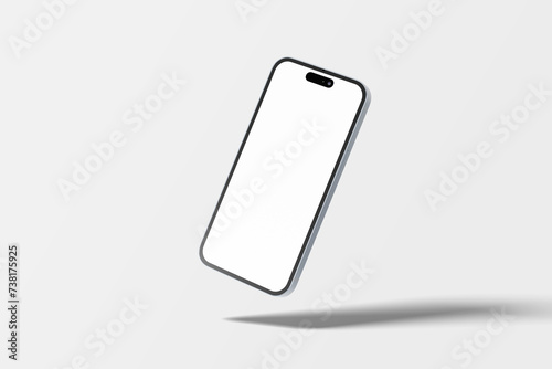 White screen of smartphone new concept 3d illustration