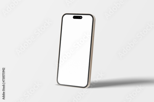 White screen of smartphone new concept 3d illustration