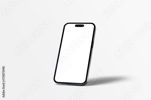 White screen of smartphone new concept 3d illustration