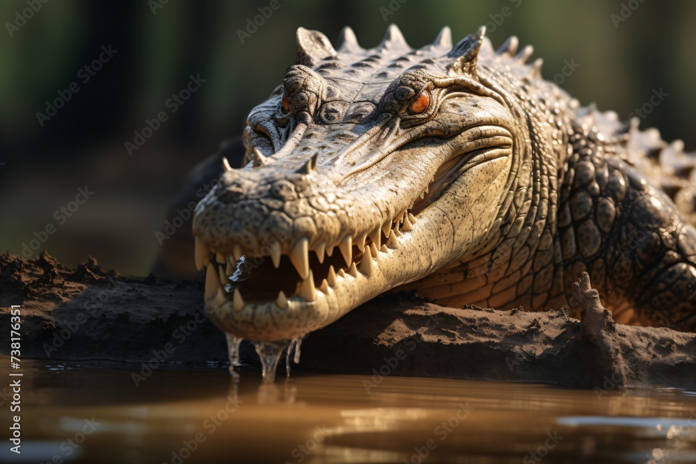 Obraz premium Closeup of a crocodile or alligator