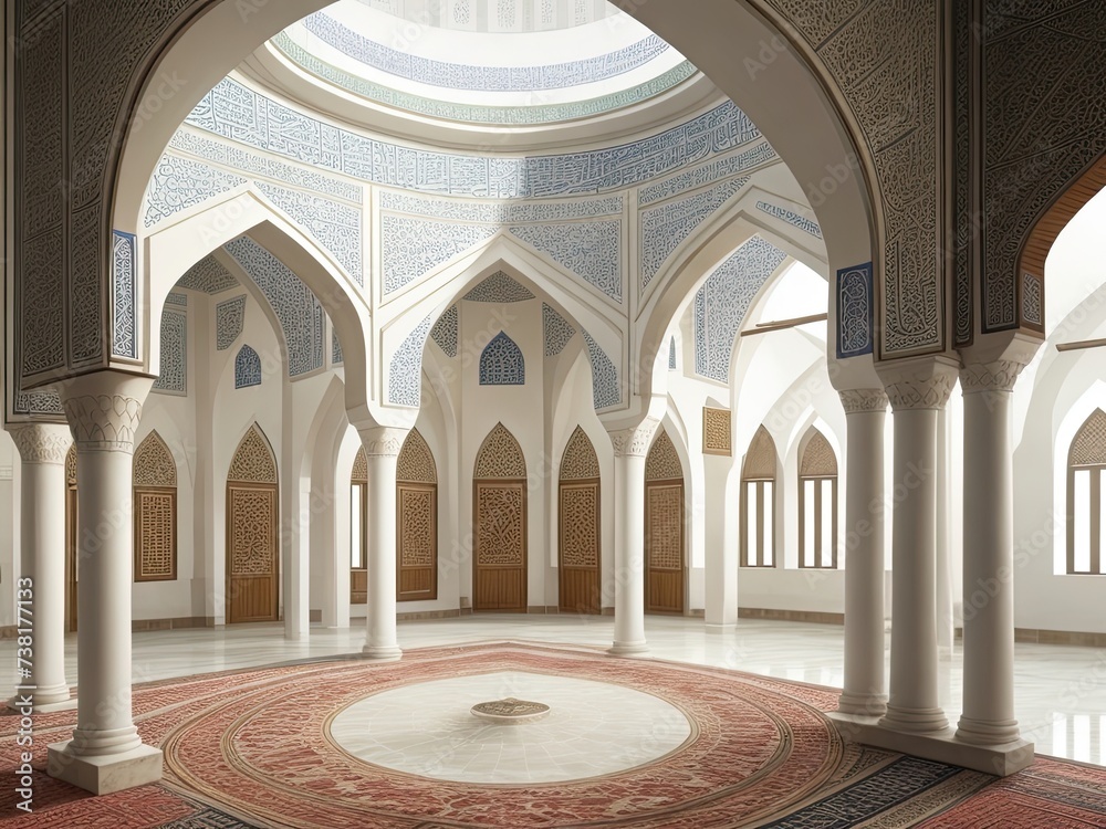 Third-floor Islamic mosque view