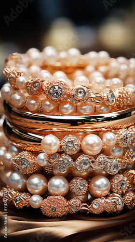 Pearl Adornments: Classic and modern pearl accessories and details.