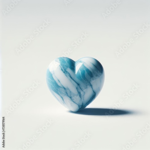 3d heart on white background