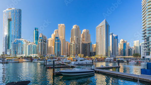 Skyscrapers at Dubai Marina. © alexmu
