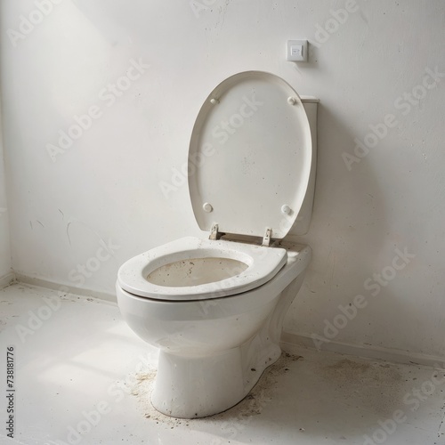 toilet bowl on bathroom 