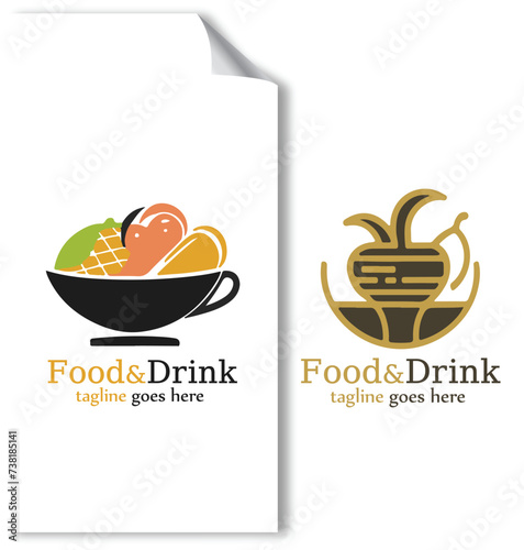 Gourmet Gallery: Elegant Food and Drink Logo Concepts