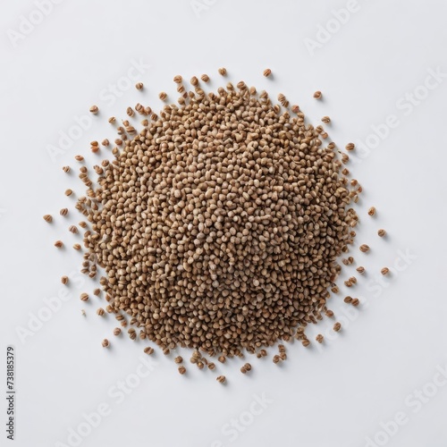 buckwheat on the white background