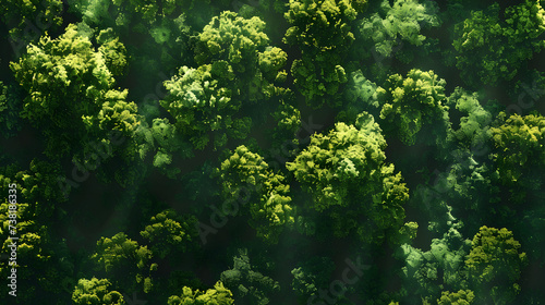 Forest on transparent background 3d rendering illustration,,
view of tree canopy of rain forest at Jamison Valley photo