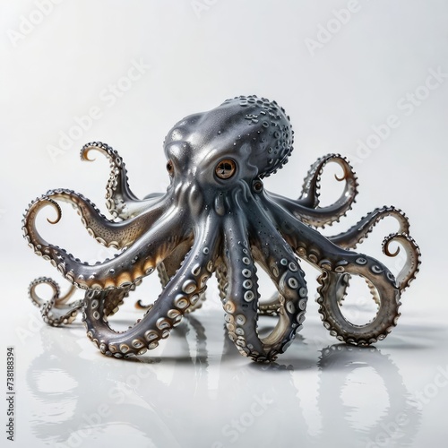 octopus on a white background