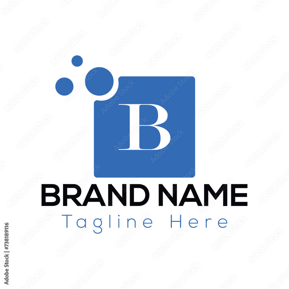 Abstract B letter modern initial lettermarks logo design	