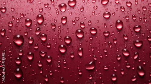 The background of raindrops is in Burgundy color