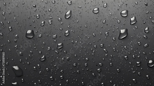 The background of raindrops is in Charcoal color.