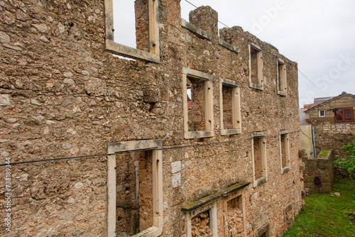 House Within a House, or Kuca U Kuci, in Bol on Brac Island, Croatia. This is the back of the outer house. In 19th century, a newer house was built around an existing house which was never demolished