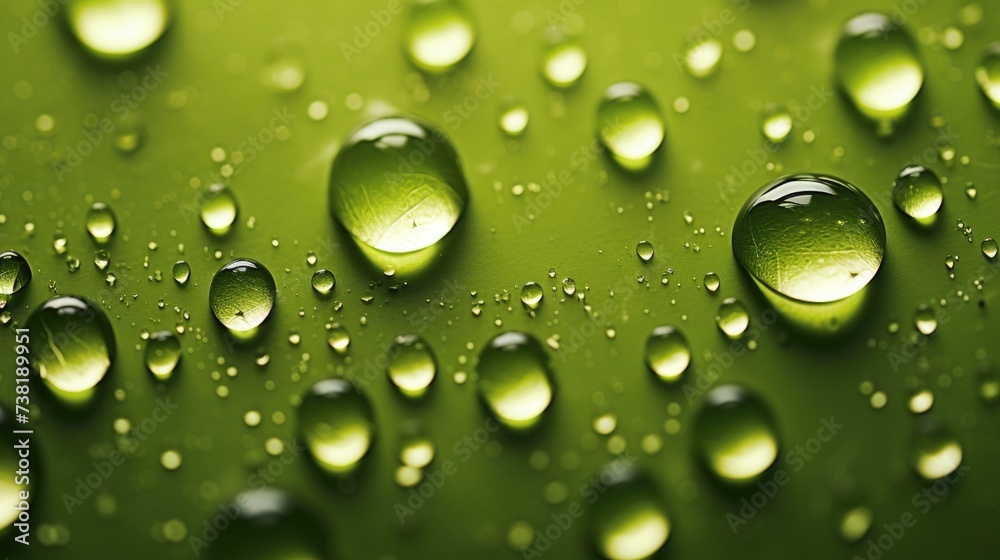 The background of raindrops is in Olive color