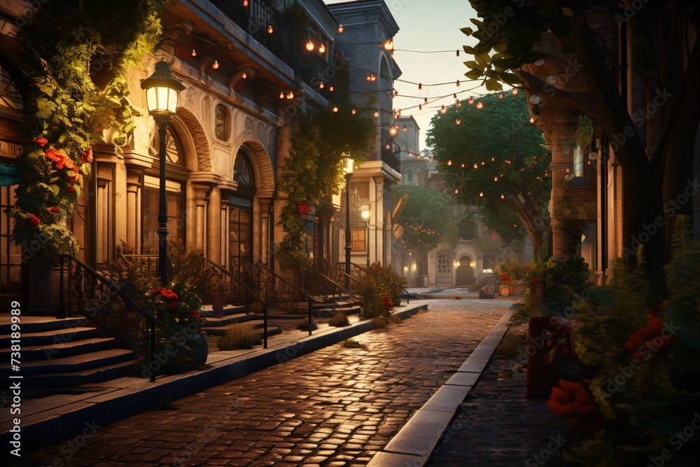 Obraz premium view of the old town