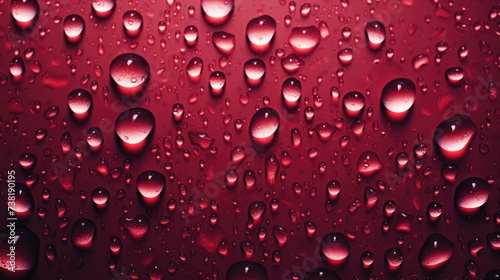 The background of raindrops is in Ruby color.