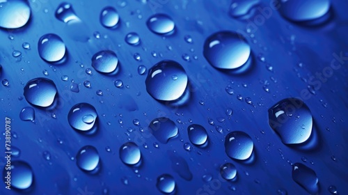 The background of raindrops is in Sapphire color.
