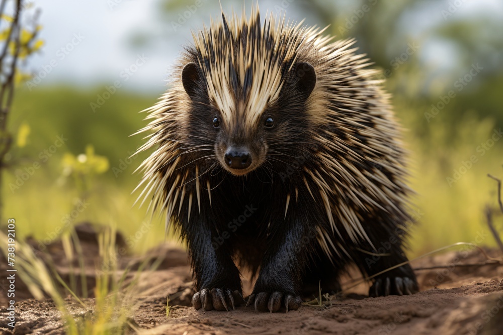 Naklejka premium closeup of a raccoon