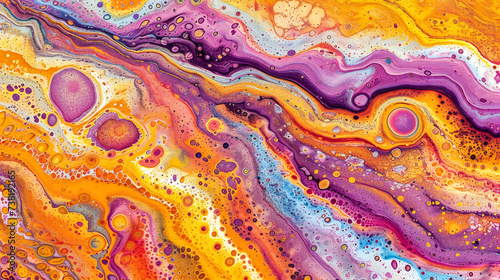 Abstract Marble Pattern, Mixing Vivid Colors in a Fluid Artistic Display of Creativity