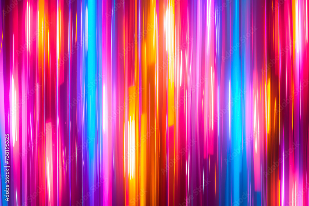 Abstract background neon Collums light in multi color, pink red blue yellow, color light neon glowing