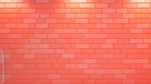The background of the brick wall is in Coral color.