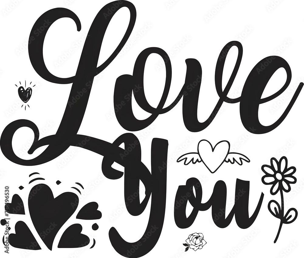 Valentines Day Typography T-Shirt Design