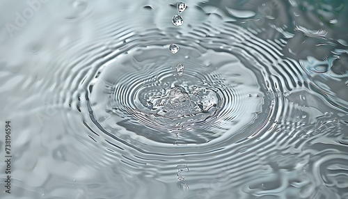 water drops on a surface. water drops on the water. ripples in the water.