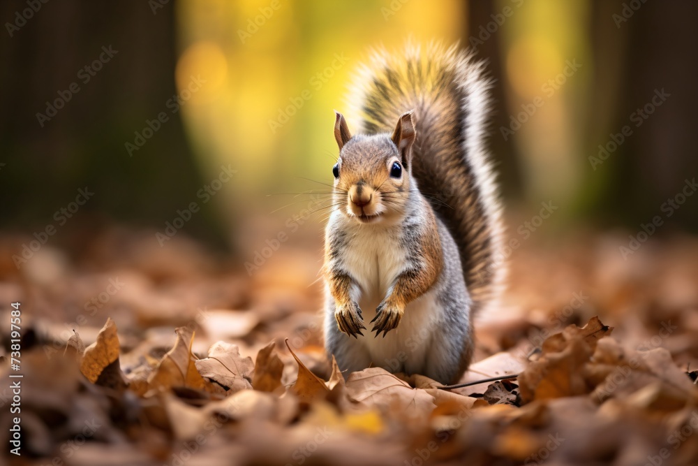 Fototapeta premium Closeup of a cute squirrel