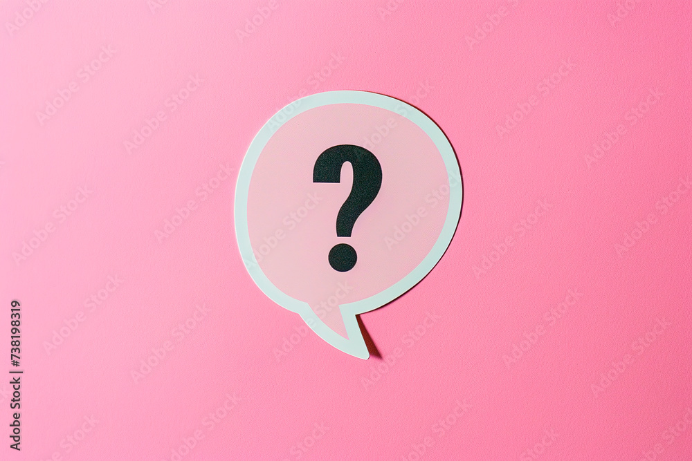 Question Mark on Pink Background. Ask Symbol. Question Mark on Pink Background. Ask Symbol.